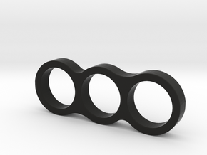 Bispinner Hand/Fidget Spinner in Black Natural Versatile Plastic