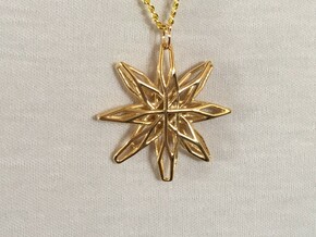 Star Voronoi in 14k Gold Plated Brass