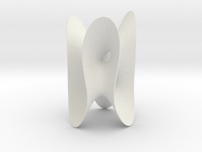 Cubic KM 23 cylinder cut with lines in White Natural Versatile Plastic