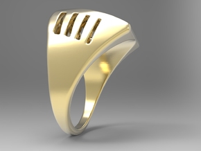 Breathing Ring G in 18k Gold Plated Brass: 10 / 61.5