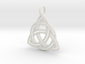 Celtic Knot Pendant in White Natural Versatile Plastic