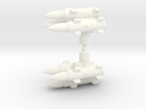 Transformers Missile Rack (5mm post) in White Processed Versatile Plastic