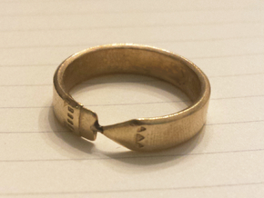 Pencil Ring, Size 8.5 in Natural Brass
