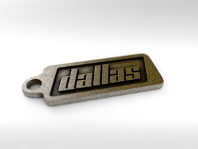 Dallas, Texas Keychain in Polished Bronze Steel