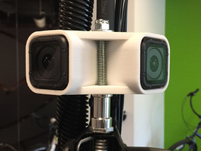Side-By-Side Hero5 Session Panorama Rig in White Natural Versatile Plastic