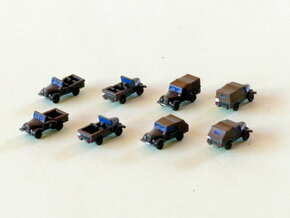 Russian GAZ 69 Variants 1/220 Z-Scale in Tan Fine Detail Plastic