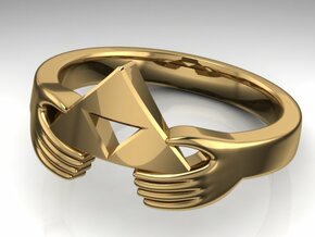 Triforce Zelda Ring Size German 18 in Fine Detail Polished Silver