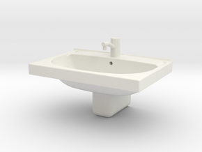 Printle Thing Lavabo 1/24 in White Natural Versatile Plastic