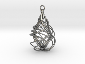 Sabella Swirl Necklace in Polished Silver