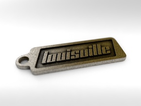 Louisville, Kentucky Keychain in Polished Bronze Steel