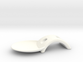 Stubby Spoon in White Processed Versatile Plastic