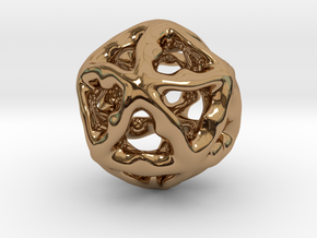 Math Art - Alien Ball Pendant in Polished Brass