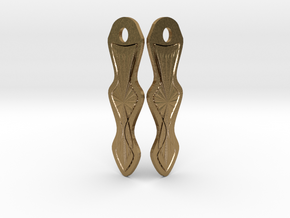 Arrow Earrings in Polished Gold Steel
