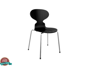 Miniature Ant Chair - Arne Jacobsen in White Natural Versatile Plastic: 1:12