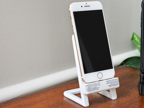 iPhone Stand in White Natural Versatile Plastic