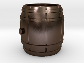 Barrel in Polished Bronze Steel