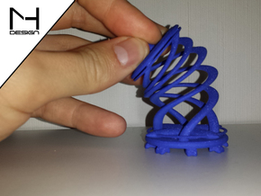 Twister / Spiral in Blue Processed Versatile Plastic
