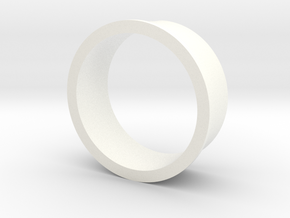 Single Channel Ring in White Processed Versatile Plastic