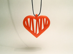 Heart No.01 in Red Processed Versatile Plastic