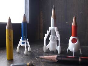 Enpiturocket3  The Pencil rockets in White Natural Versatile Plastic