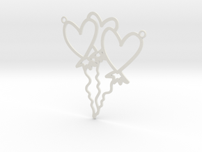 Heart Balloon Necklace! in White Natural Versatile Plastic