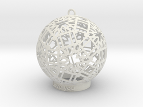 Modern Ornament in White Natural Versatile Plastic