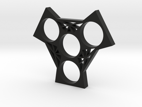 Fidget Spinner 5 in Black Natural Versatile Plastic