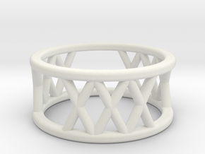XXX Ring Size-4 in White Natural Versatile Plastic