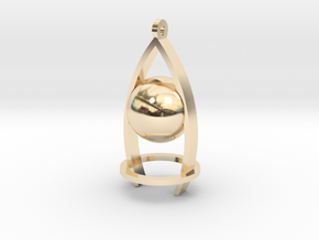 Melancholy ball earing in 14k Gold Plated Brass