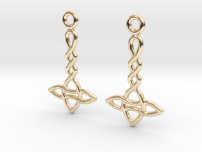 Celtic Weave Earrings - WE024 in 14k Gold Plated Brass