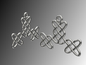 Celtic Weave Earrings - WE025 in Polished Silver