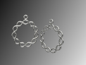 Celtic Weave Earrings - WE026 in Polished Silver