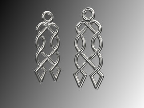 Celtic Weave Earrings - WE027 in Polished Silver