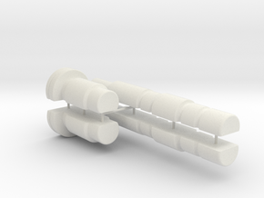 Rocket Gun Side Greebles in White Natural Versatile Plastic