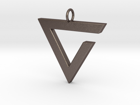 Axii Pendant in Polished Bronzed Silver Steel