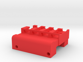 Neoden 4-Gang, 12mm feeder block in Red Processed Versatile Plastic