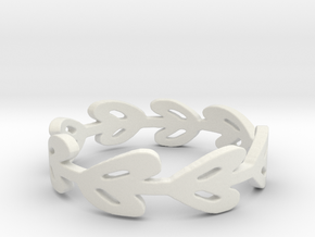 Simple Laurel Ring in White Natural Versatile Plastic: 6 / 51.5