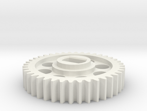 Rotastage Motor Gear in White Natural Versatile Plastic