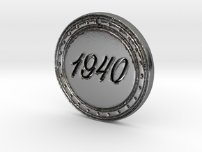1940 Birth Year Pendant in Polished Silver