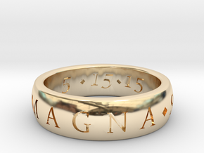 CUSTOM Sic Parvis Magna Ring in 14K Yellow Gold