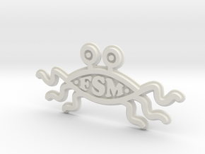 FSM - Logo - 100mm in White Natural Versatile Plastic