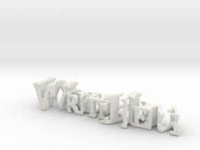 3dWordFlip: WriteHere/RightNow in White Natural Versatile Plastic