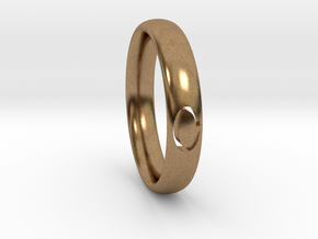 Simple Ellipse Ring in Natural Brass