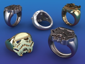 Strooper Ring - size 14 (US) in Polished Bronzed Silver Steel
