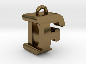 3D-Initial-DF in Polished Bronze