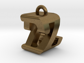 3D-Initial-DZ in Natural Bronze