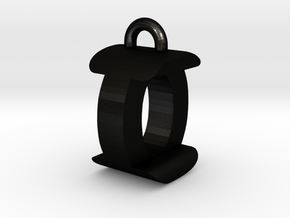 3D-Initial-IO in Matte Black Steel