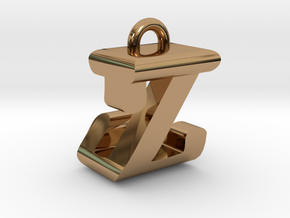 3D-Initial-JZ in Polished Brass