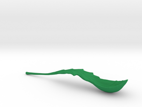 Spoon - leaf in Green Processed Versatile Plastic