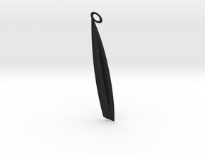 Modern+Linéaire Feather (Left Earring) in Black Natural Versatile Plastic